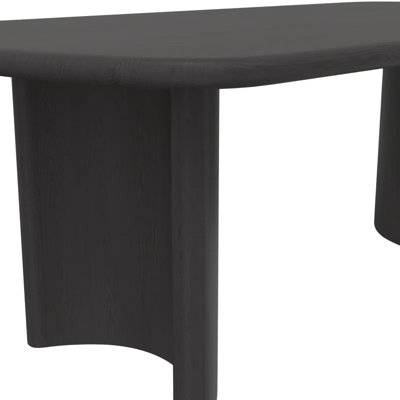 Circa 84" Curved Leg Dining Table Black