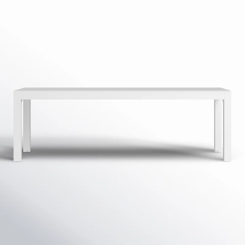 Armando Aluminum Dining Bench White