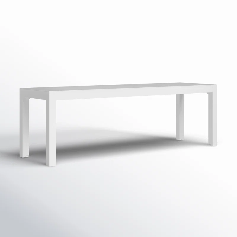 Armando Aluminum Dining Bench White