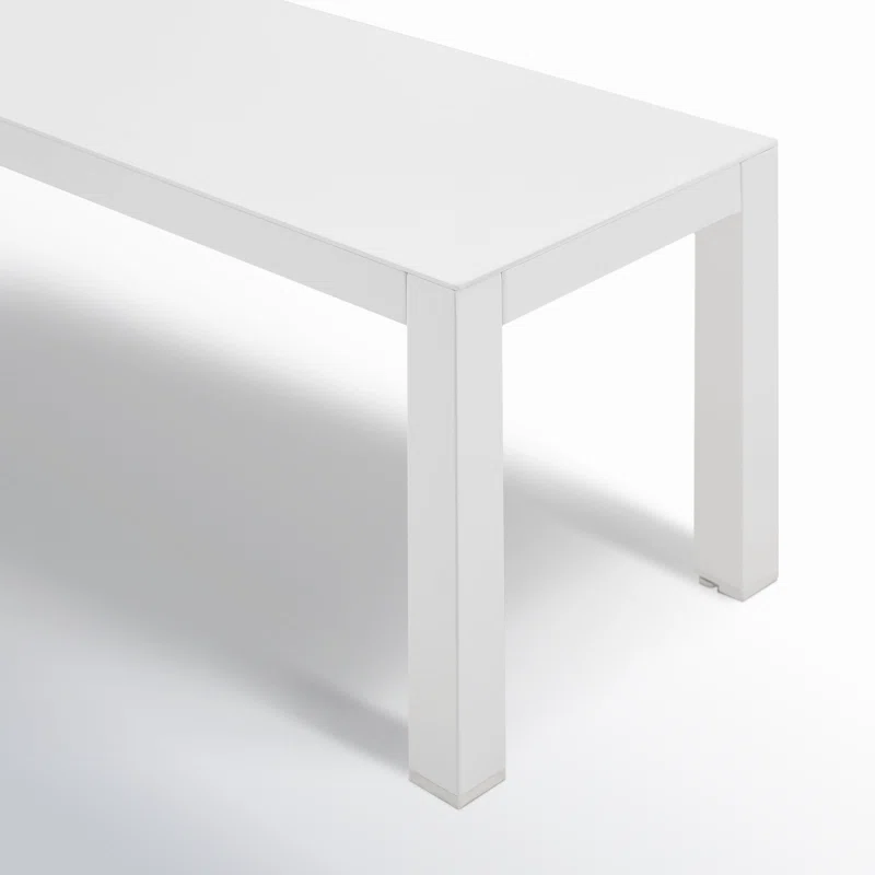 Armando Aluminum Dining Bench White