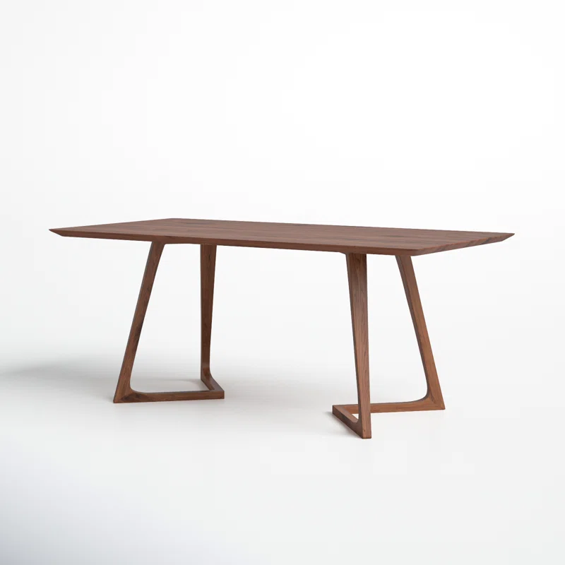 Fischer 71'' Ash Solid Wood Dining Table Brown