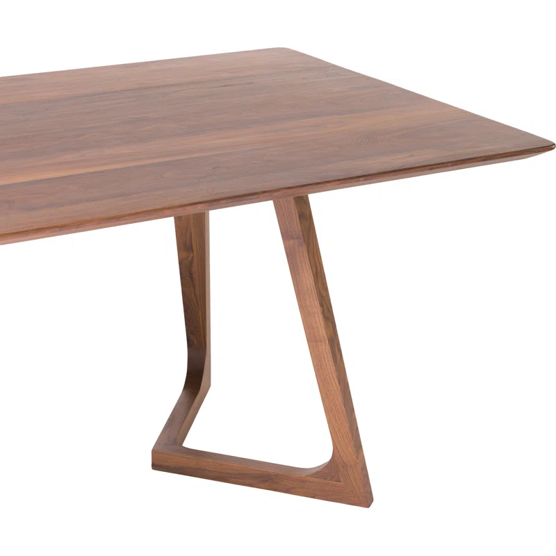 Fischer 71'' Ash Solid Wood Dining Table Brown