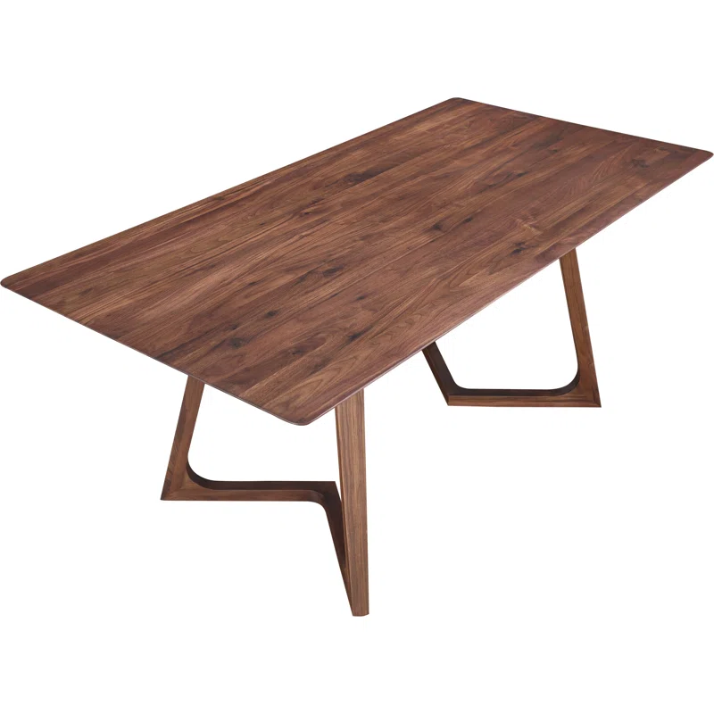 Fischer 71'' Ash Solid Wood Dining Table Brown