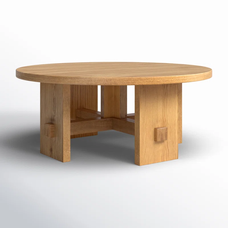 Santo Solid Wood Single Coffee Table 16" H x 38" L x 38" W