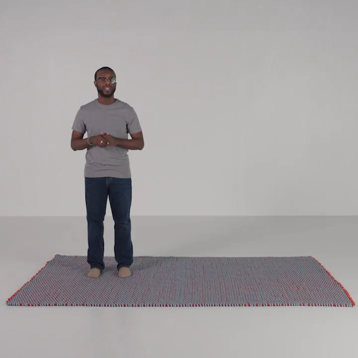 Marseille Hand Woven Geometric Red Indoor Outdoor Rug Rectangle 5' x 8'