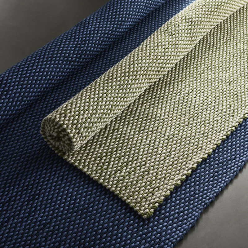 Marseille Hand Woven Geometric Green Indoor Outdoor Rug Rectangle 8' x 10'