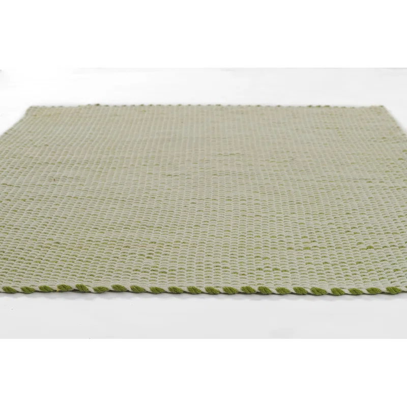 Marseille Hand Woven Geometric Green Indoor Outdoor Rug Rectangle 8' x 10'
