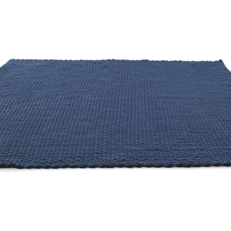 Marseille Hand Woven Geometric Blue Indoor Outdoor Rug Rectangle 8' x 10'