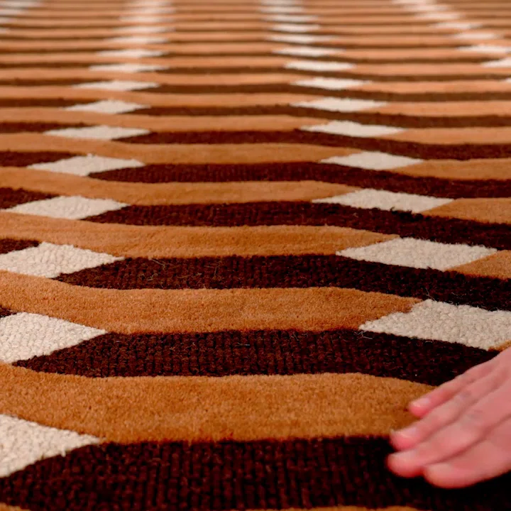 Woodcliff Hand Tufted Wool Brown Rug Rectangle 7'9" x 9'9"