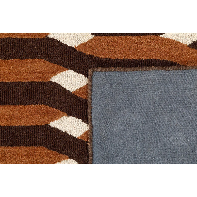 Woodcliff Hand Tufted Wool Brown Rug Rectangle 7'9" x 9'9"
