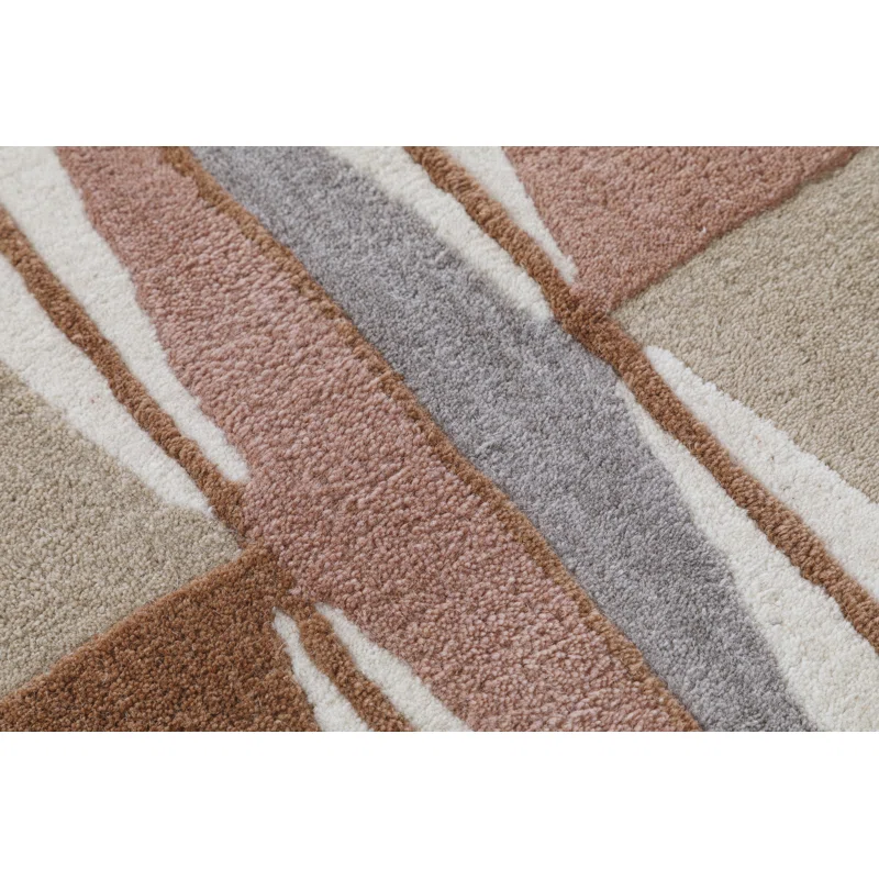 Woodcliff Hand Tufted Wool Brown Rug Rectangle 5' x 8' 3 Woodcliff Hand Tufted Wool Brown Rug Rectangle 5' x 8'