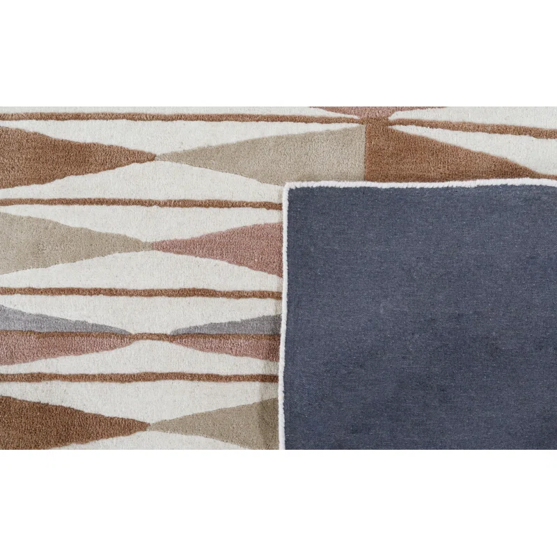 Woodcliff Hand Tufted Wool Brown Rug Rectangle 5' x 8' 5 Woodcliff Hand Tufted Wool Brown Rug Rectangle 5' x 8'