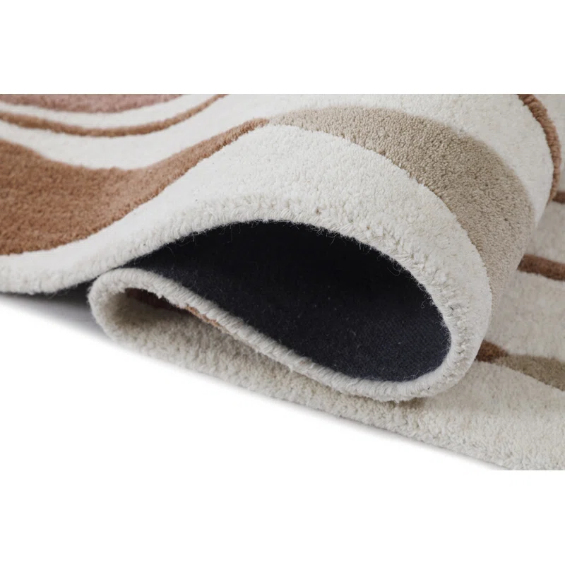 Woodcliff Hand Tufted Wool Brown Rug Rectangle 5' x 8' 6 Woodcliff Hand Tufted Wool Brown Rug Rectangle 5' x 8'