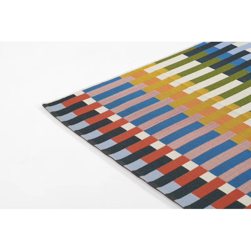 Icon Striped Indoor Outdoor Multi Rug Rectangle 7'10" x 10'