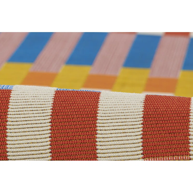 Icon Striped Indoor Outdoor Multi Rug Rectangle 7'10" x 10'