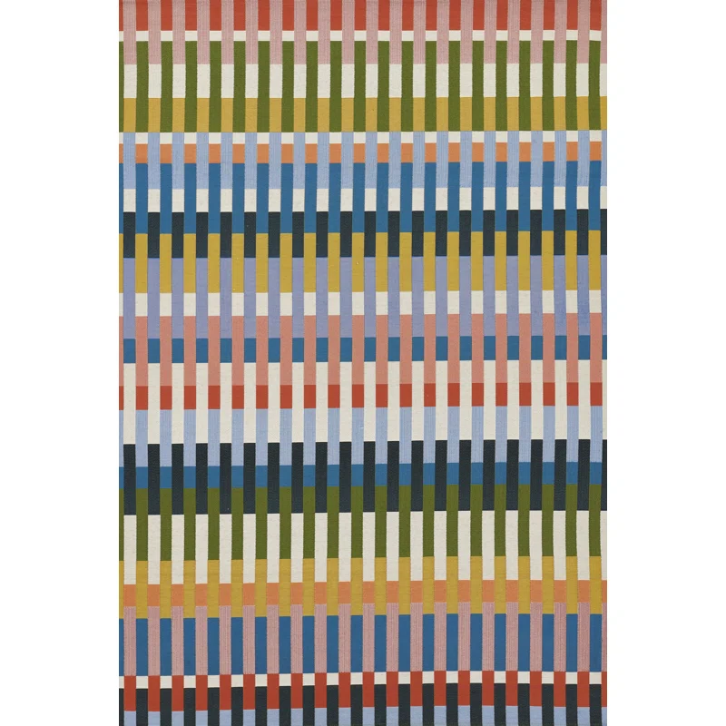 Icon Striped Indoor Outdoor Multi Rug Rectangle 7'10" x 10'