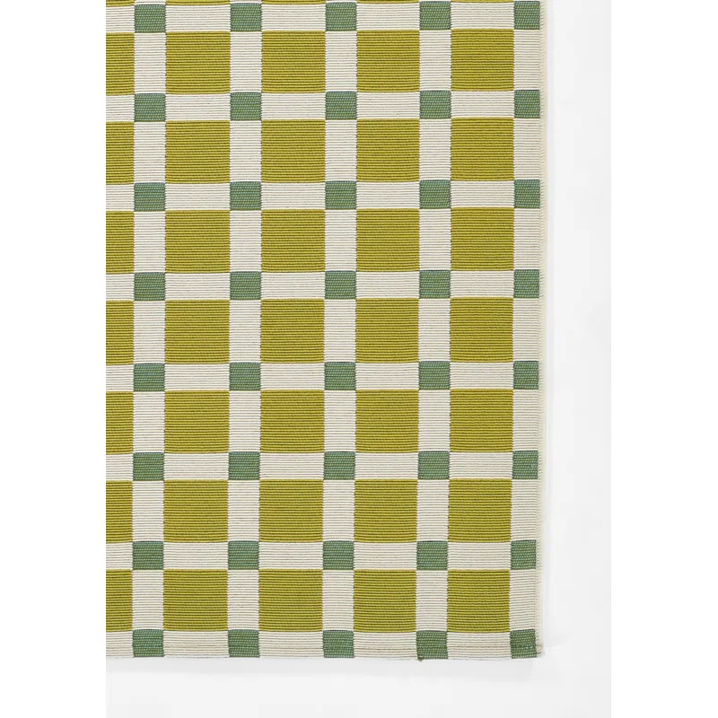 Icon Geometric Indoor Outdoor Green Rug Rectangle 5'3" x 7'6"