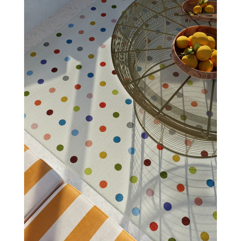Icon Dots Indoor Outdoor Multi Rug Rectangle 5'3" x 7'6"