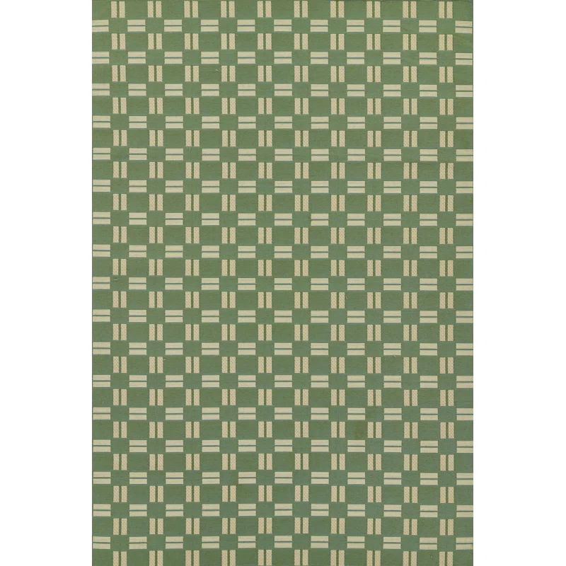 Icon Geometric Indoor Outdoor Green Rug Rectangle 2' x 3'