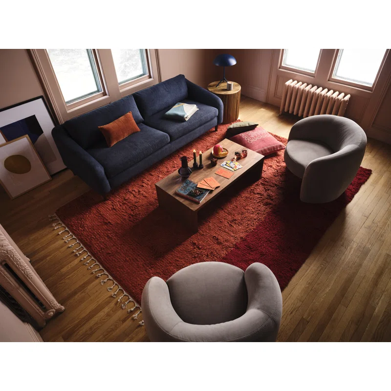 Essi Handmade Wool Red Rug Rectangle 5' x 8' 3 Essi Handmade Wool Red Rug Rectangle 5' x 8'