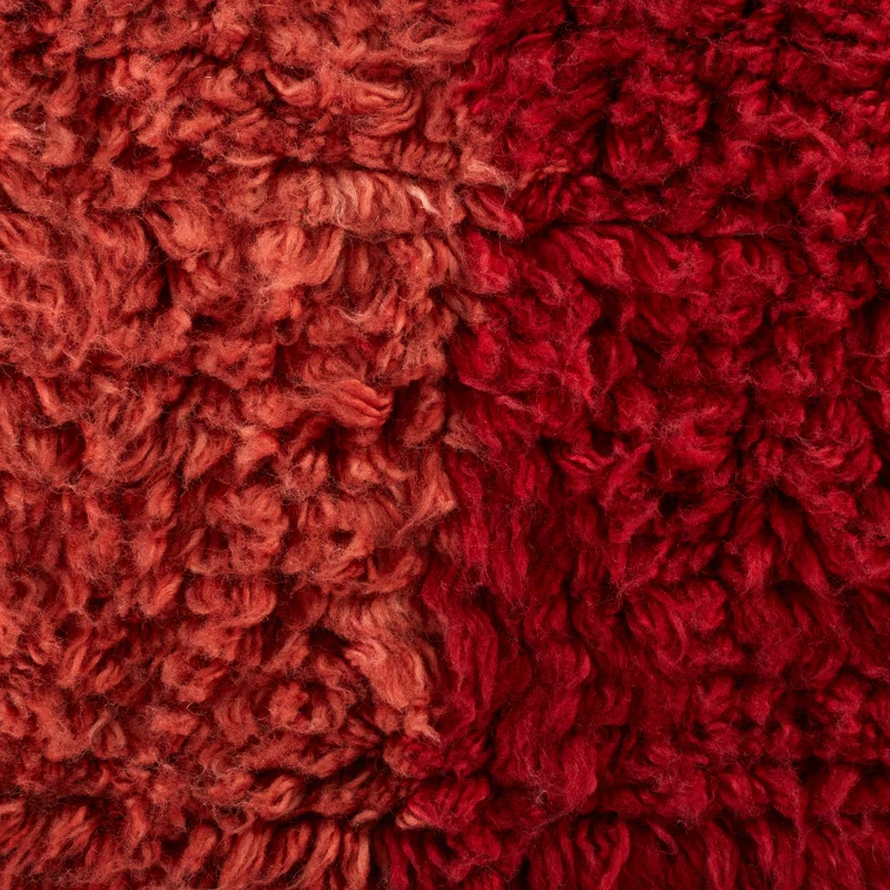 Essi Handmade Wool Red Rug Rectangle 5' x 8' 6 Essi Handmade Wool Red Rug Rectangle 5' x 8'