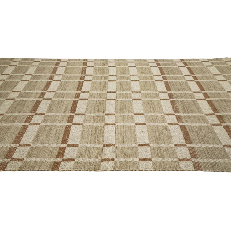 Block Flatweave Wool Indoor Rug Rectangle 7'9" x 9'9"