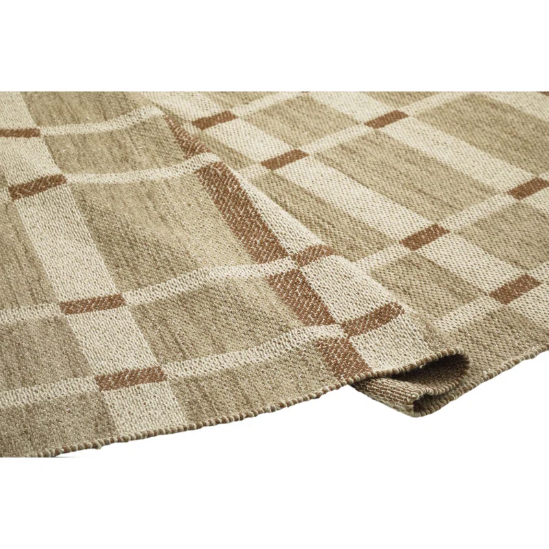 Block Flatweave Wool Indoor Rug Rectangle 7'9" x 9'9"