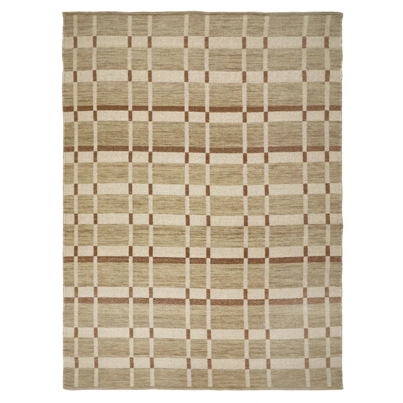 Block Flatweave Wool Indoor Rug Rectangle 7'9" x 9'9"