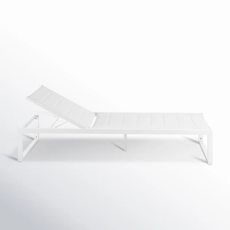 Armando Outdoor Aluminum Chaise Lounge White