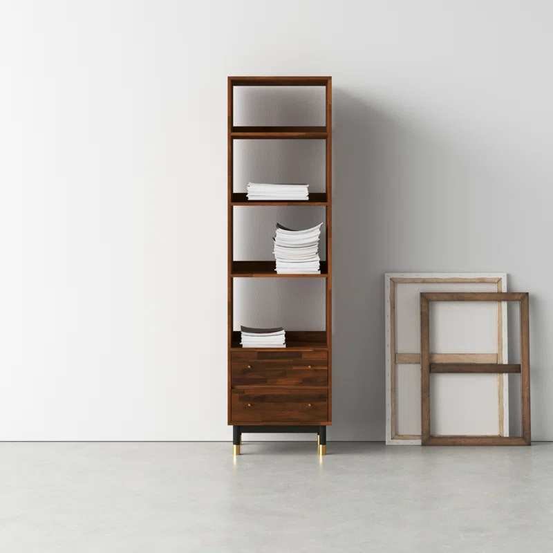 Dakota Narrow Storage Bookcase