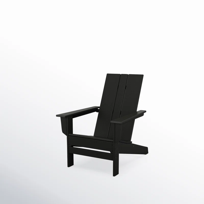 POLYWOOD x AllModern Folding Adirondack Chair Black