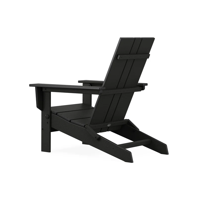 POLYWOOD x AllModern Folding Adirondack Chair Black