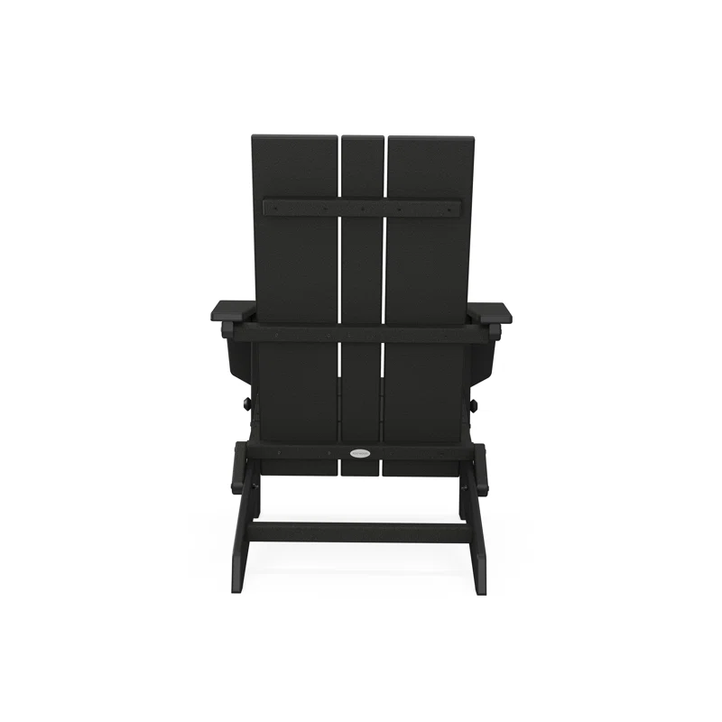POLYWOOD x AllModern Folding Adirondack Chair Black