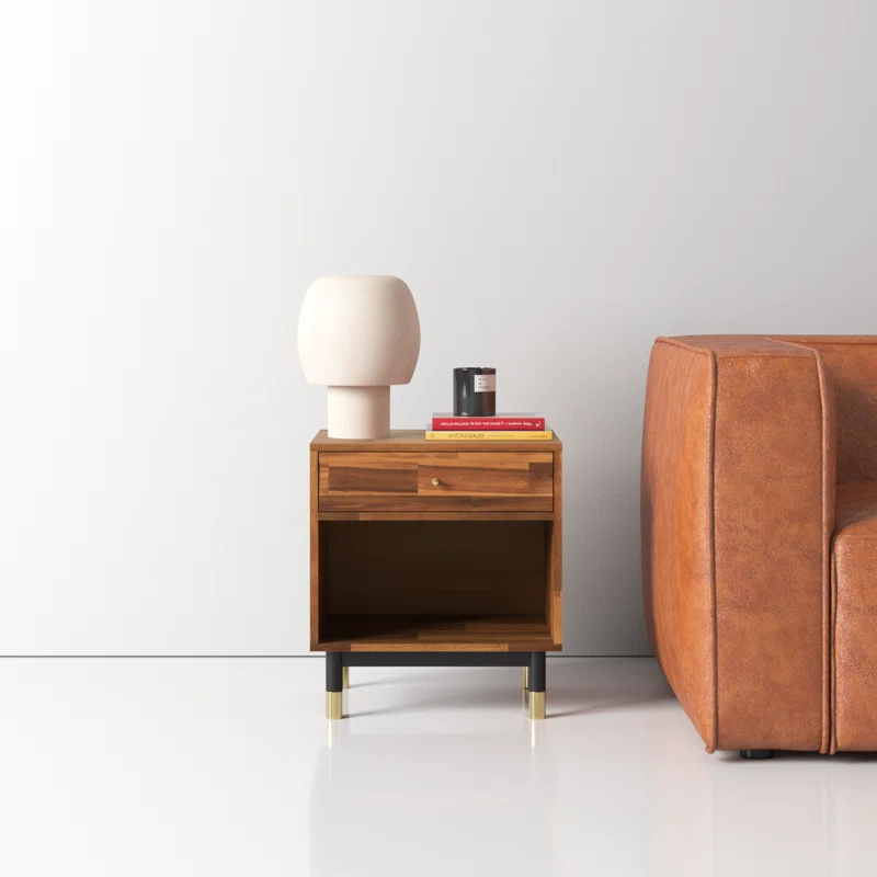 Dakota Solid Wood End Table with Storage 3 Dakota Solid Wood End Table with Storage