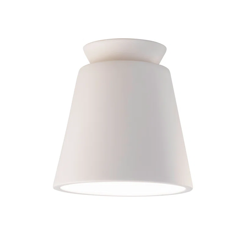 Logan Radiance - Trapezoid Ceramic Flush-Mount Bisque,Incandescent (Not Included)