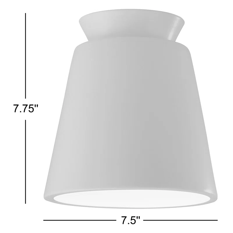 Logan Radiance - Trapezoid Ceramic Flush-Mount Bisque,Incandescent (Not Included)