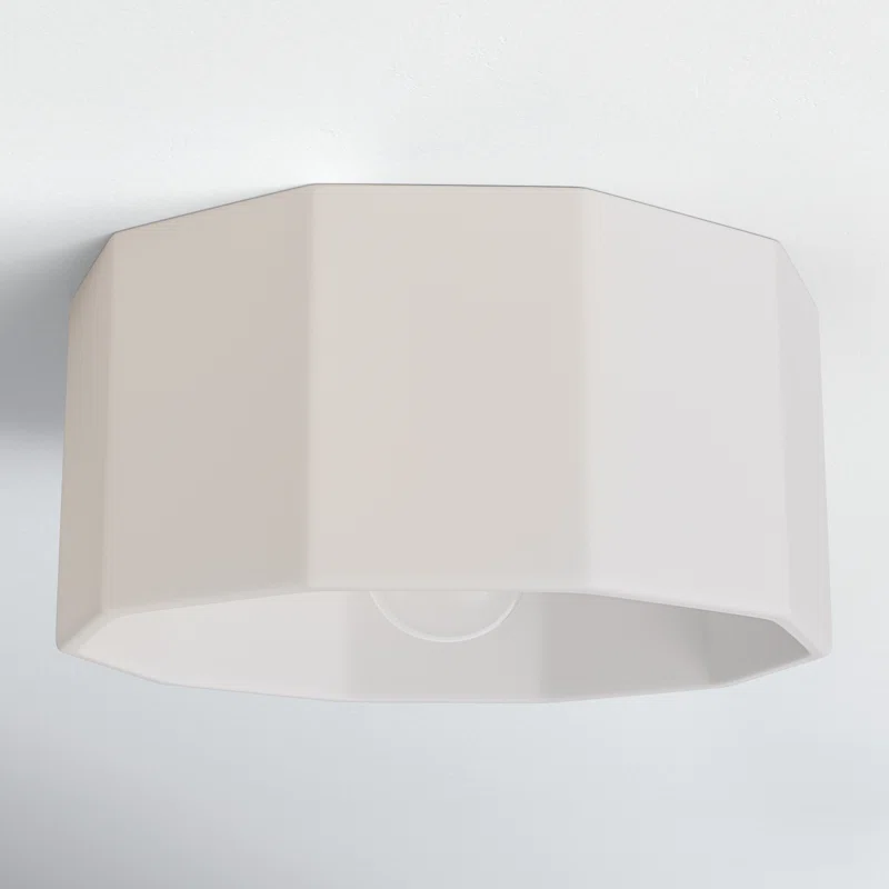 Logan Single Light Ceramic 6'' H X 12.25'' W  Flush Mount Matte White