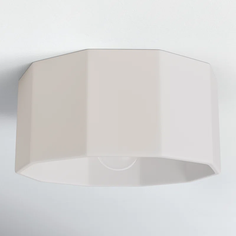 Logan Single Light Ceramic 6'' H X 12.25'' W  Flush Mount Matte White
