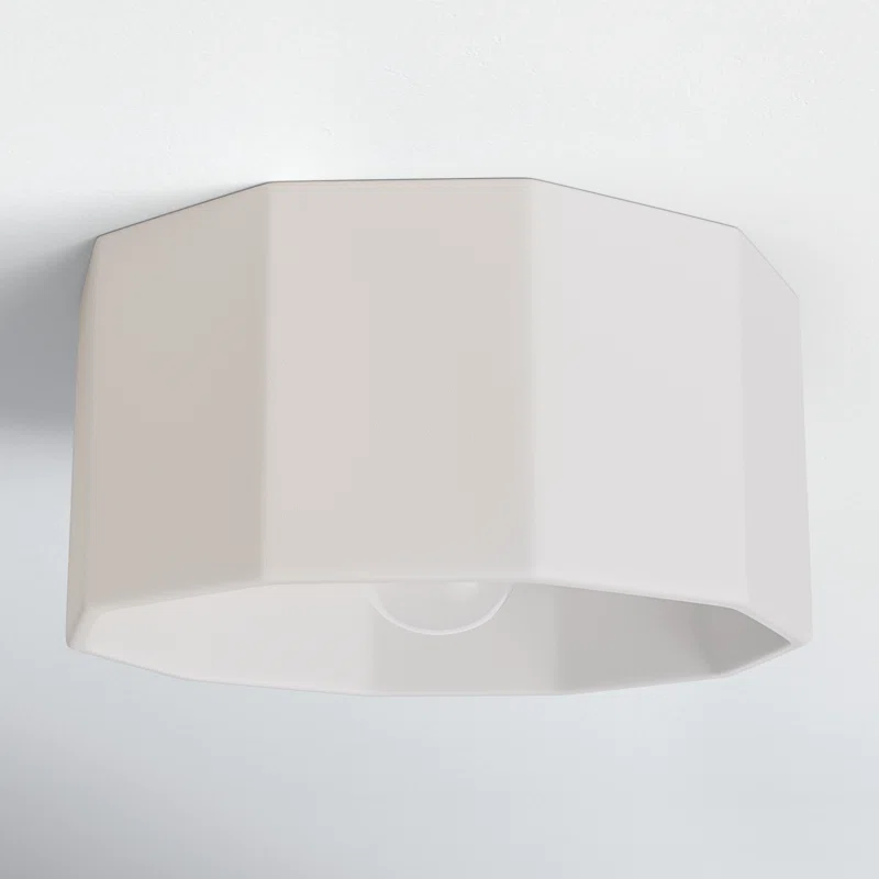 Logan Single Light Ceramic 6'' H X 12.25'' W  Flush Mount Matte White