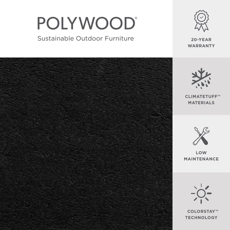 POLYWOOD x AllModern Adirondack Chair Black