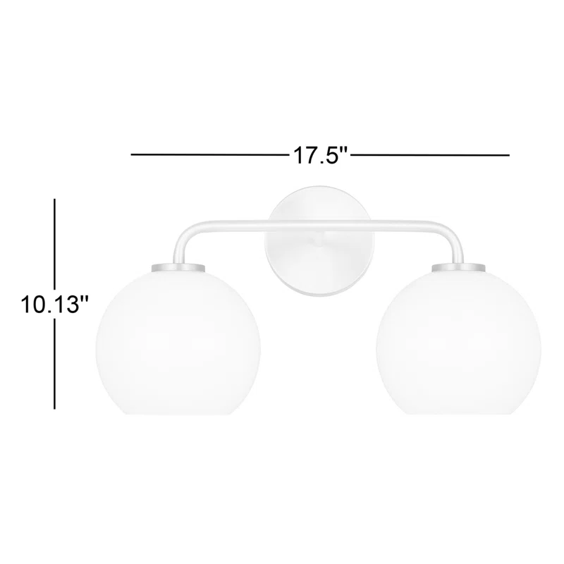Childerley 2 Light Dimmable Vanity Light Satin Brass,White 4 Childerley 2 Light Dimmable Vanity Light Satin Brass,White