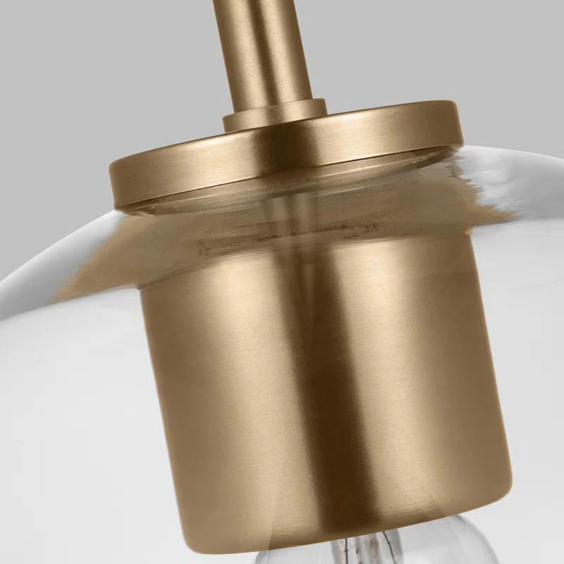 Childerley Single Light Glass Dimmable Pendant Gold