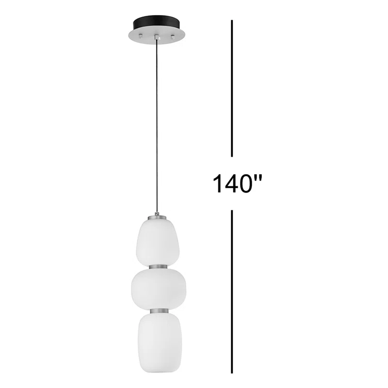 Kace Single Light Glass Dimmable LED Pendant