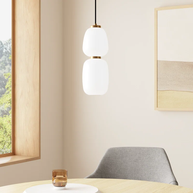 Kace 2 Light Glass Dimmable LED Pendant