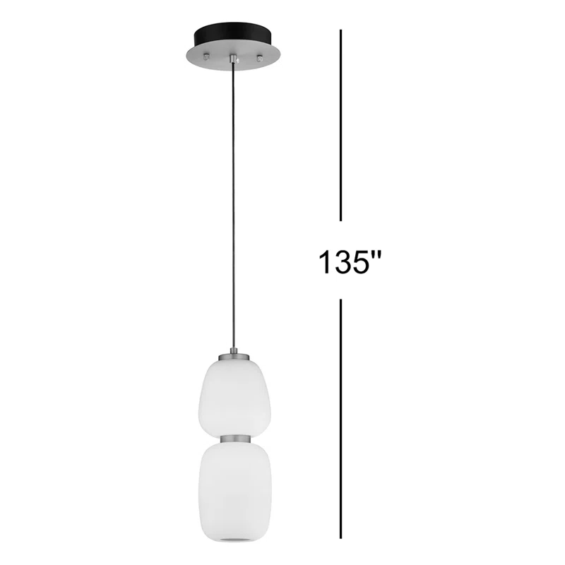 Kace 2 Light Glass Dimmable LED Pendant