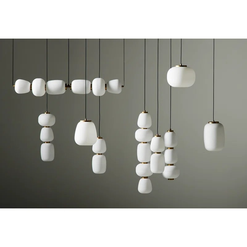 Kace 2 Light Glass Dimmable LED Pendant