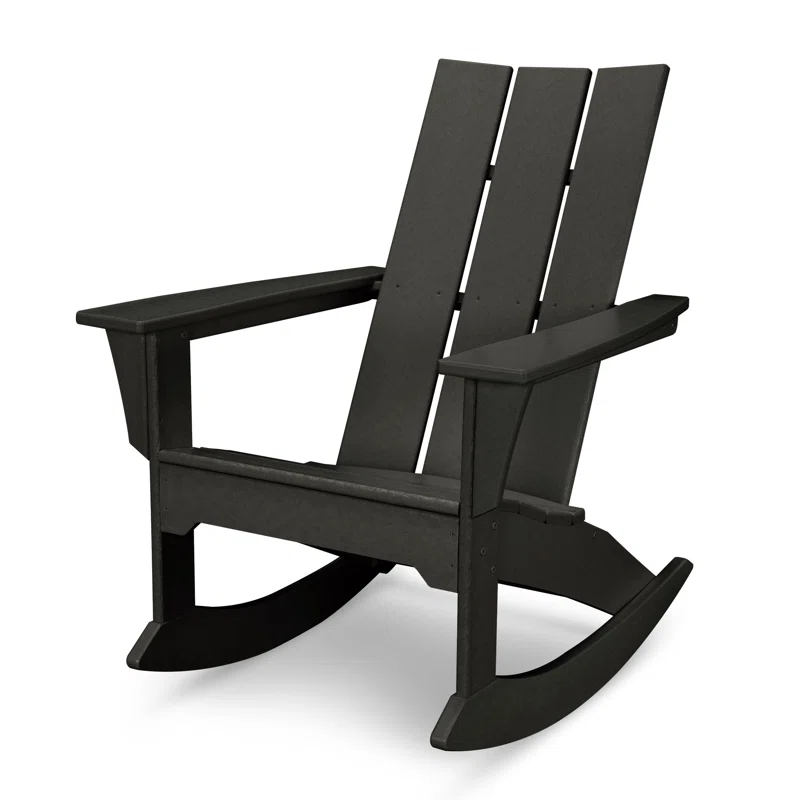Modern Adirondack Rocker Black