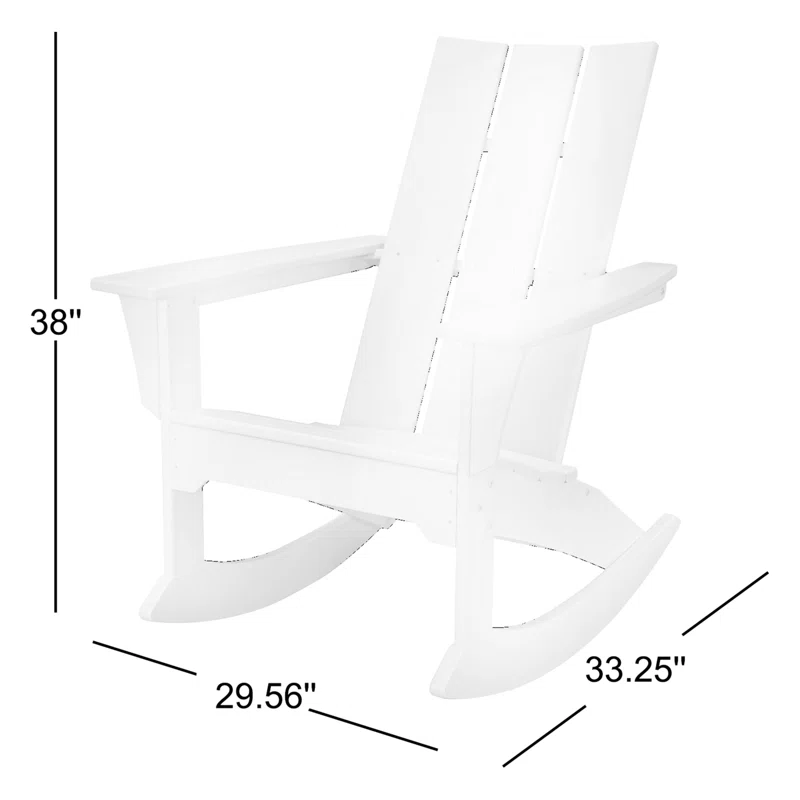 Modern Adirondack Rocker Black