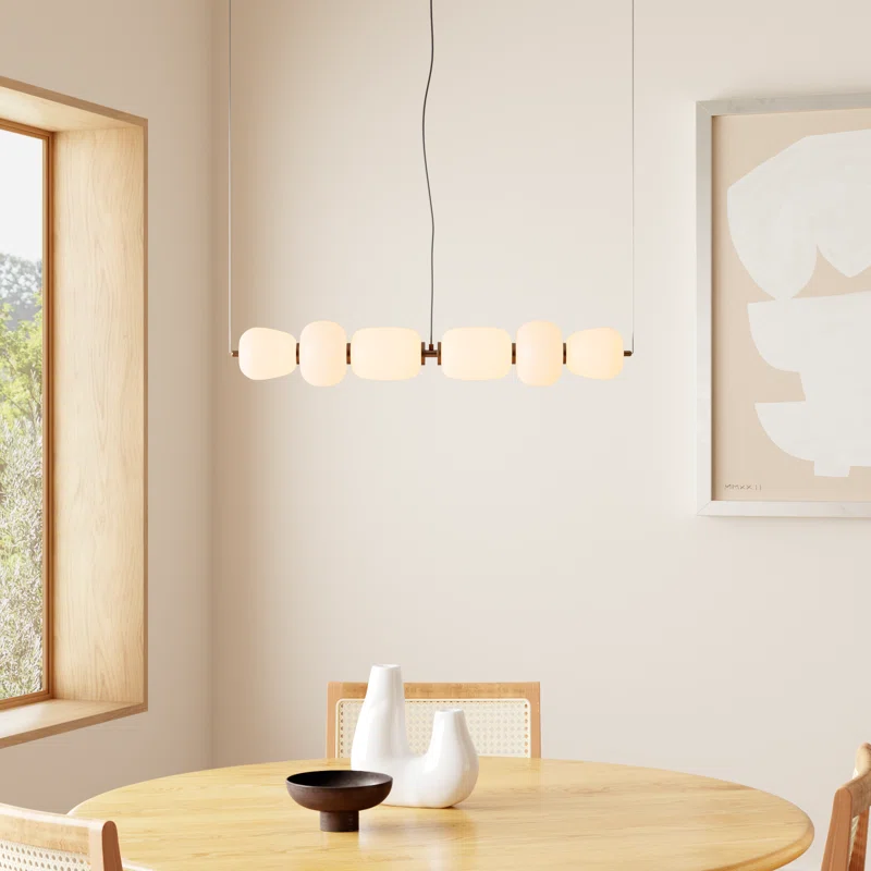 Kace 2 Light Glass Dimmable LED Pendant