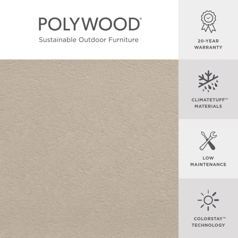 POLYWOOD Captain Chaise Sand